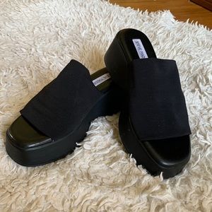 Black Steve Madden platform sandal